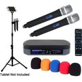 Vocopro VocoPro TABLETOKE2MC Digital Karaoke Mixer with Wireless Mics & Bluetooth Receiver with Pro Tablet Stand TABLETOKE2MC